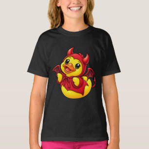 Kleiner Teufel Gummiente Halloween-Kostüm T-Shirt