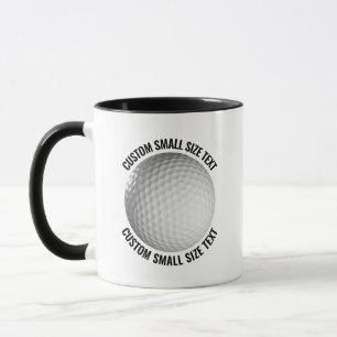 Kleiner Text BLACK Combo 11oz Individueller Golf Tasse