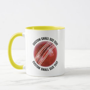 Kleiner Text GELB Combo 11oz Individueller Cricket Tasse