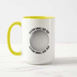 Kleiner Text GELB Combo 15oz Custom Golf Tasse