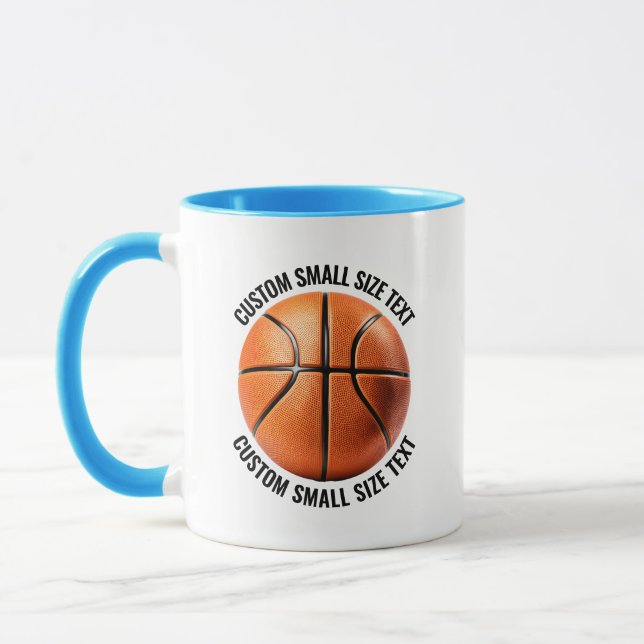 Kleiner Text HELLBLAU Combo 325ml Custom Basketbal Tasse (Links)