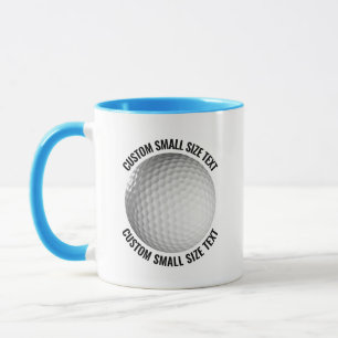 Kleiner Text HELLBLAU Combo 325ml Custom Golf Tasse
