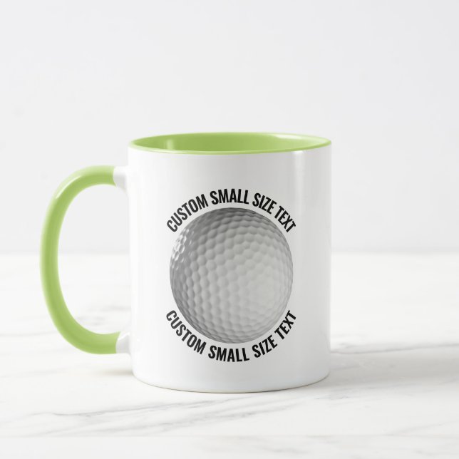 Kleiner Text LIME GRÜN Combo 11oz Custom Golf Tasse (Links)