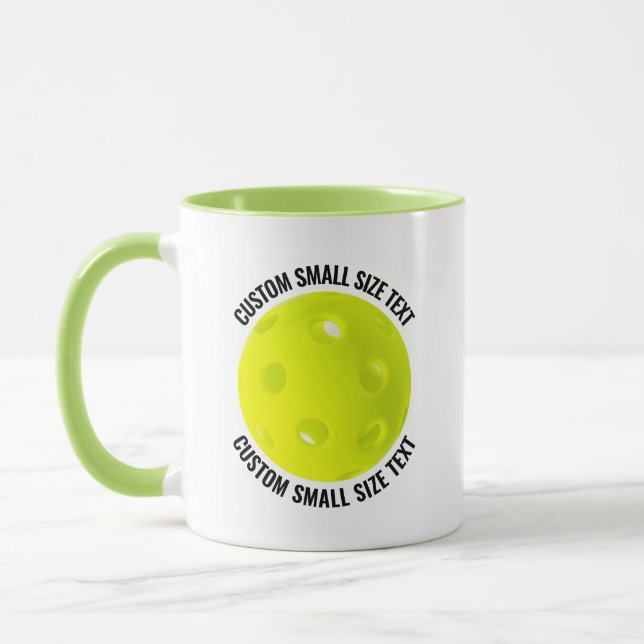 Kleiner Text LIME GRÜN Combo 11oz Custom Picklebal Tasse (Links)