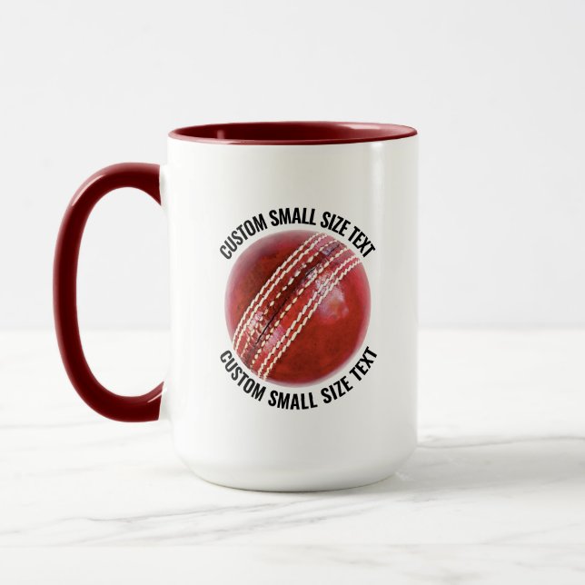 Kleiner Text MAROON Combo 15oz Custom Cricket Tasse (Links)