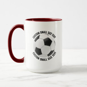Kleiner Text MAROON Kombi 425g Custom Fußball Tasse