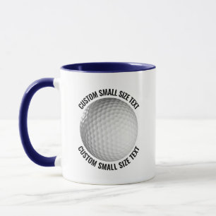 Kleiner Text NAVY BLAU Combo 11oz Custom Golf Tasse