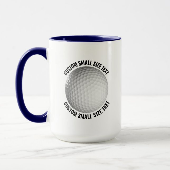 Kleiner Text NAVY BLAU Combo 15oz Custom Golf Tasse (Links)