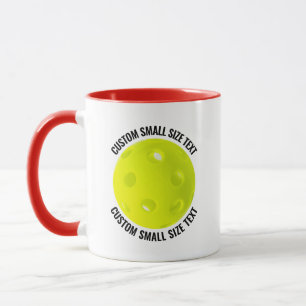 Kleiner Text ROT Combo 11oz Individueller Pickleba Tasse