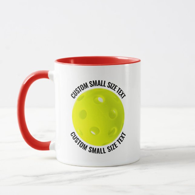 Kleiner Text ROT Combo 11oz Individueller Pickleba Tasse (Links)