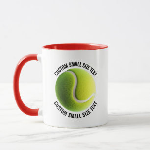 Kleiner Text ROT Combo 11oz Individuelles Tennis-T Tasse