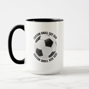 Kleiner Text SCHWARZ Combo 15oz Benutzerdefinierte Tasse