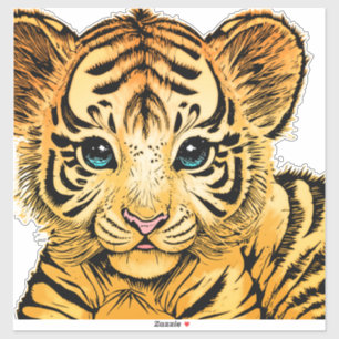 KLEINER TIGER AUFKLEBER