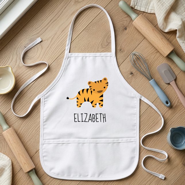 Kleiner Tiger Niedlich Personalisiert Kinderschürze (Von Creator hochgeladen)