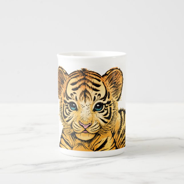 KLEINER TIGER PROZELLANTASSE (Vorderseite)