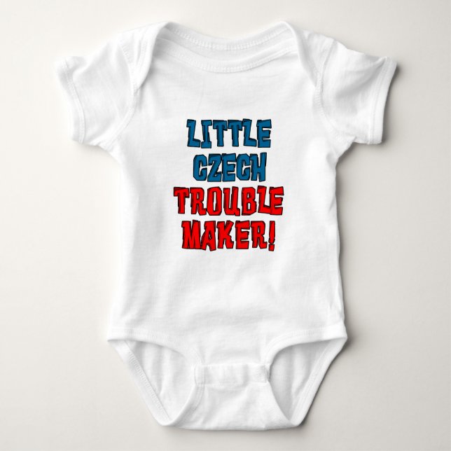 Kleiner tschechischer Trouble Maker Baby Strampler (Vorderseite)