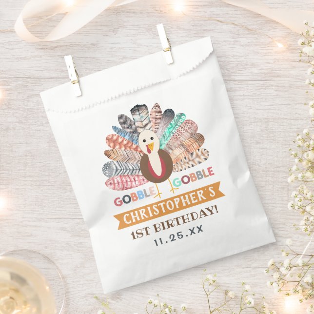 Kleiner türkischer Erntedank jedes Alters Geburtst Geschenktütchen (Ausgeschnitten)