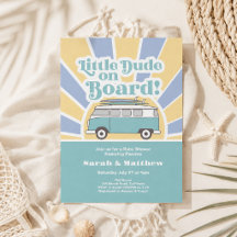 Kleiner Typ an Bord Retro Babydusche
