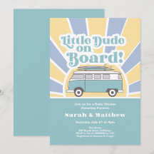 Kleiner Typ an Bord Retro Babydusche