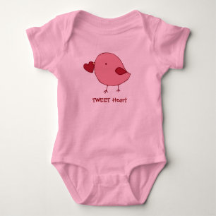 Kleiner Valentinsgrußküken-Babybodysuit Baby Strampler