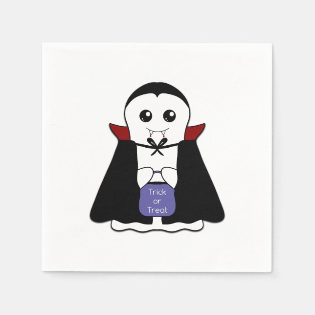 Kleiner Vampir Geist Serviette (Vorderseite)
