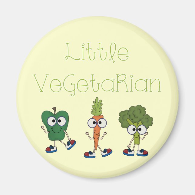 Kleiner Vegetarier Magnet (Vorne)