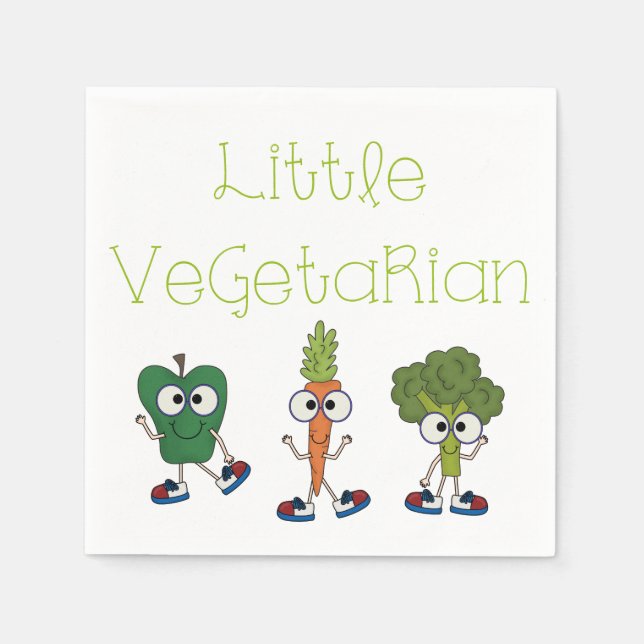 Kleiner Vegetarier Serviette (Vorderseite)