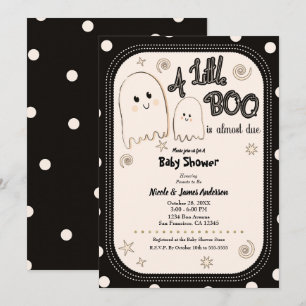 Kleiner verrückter Geist Halloween-Baby-Party Einladung