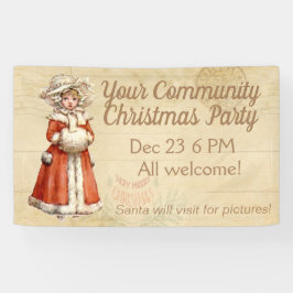 Kleiner Viktorianischer Caroler Custom Christmas Banner