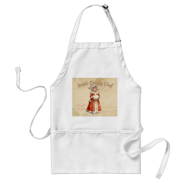 Kleiner Viktorianischer Caroler Custom Christmas Schürze (Vorne)