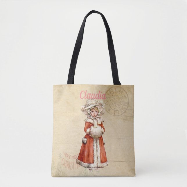 Kleiner Viktorianischer Caroler Custom Christmas Tasche (Vorderseite)