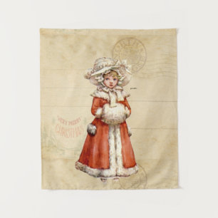 Kleiner Viktorianischer Caroler Custom Christmas Wandteppich