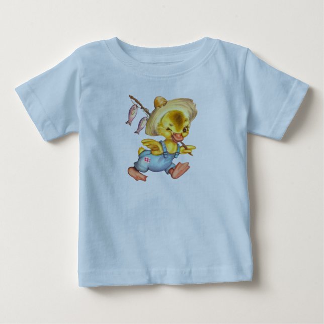 Kleiner Vintager Fisherman Chick Baby T-shirt (Vorderseite)