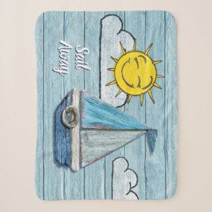Kleiner Vlies-Decke Driftwood Beach Yacht Design Sherpadecke
