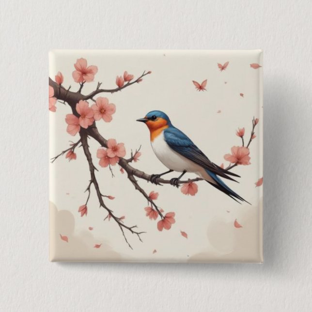 Kleiner Vogel Button (Vorderseite)