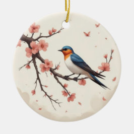 Kleiner Vogel Keramik Ornament