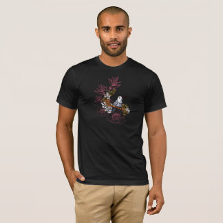 Kleiner Vogel mit Blume T-Shirt