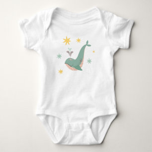 Kleiner Wal mit Sternen Baby-Body Baby Strampler