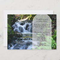 Kleiner Wasserfall Hochzeit individuelle Einladung