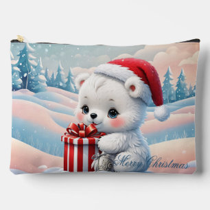 Kleiner Weihnachtsbär Zubehörtasche