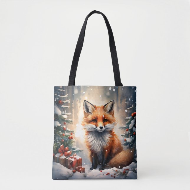 Kleiner Weihnachtsfox Tasche (Vorderseite)