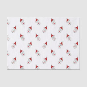 Kleiner Weihnachtspolarbär mit Herzmuster Seidenpapier