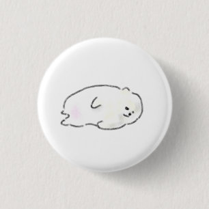 Kleiner Weißer Bär liegt Button