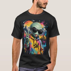 Kleiner Weltraum-Alien-Freund T-Shirt