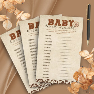 Kleiner Western Cowboy Baby-Duschworte verwirren