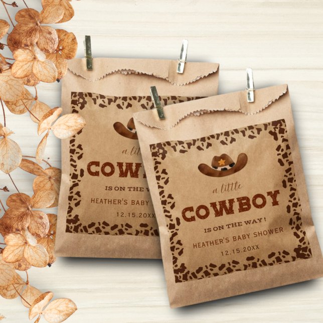 Kleiner Western Cowboy Babydusche Geschenktütchen (Von Creator hochgeladen)