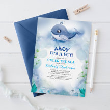 Kleiner Whale Nautical unter der Sea Baby Dusche