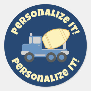 Kleiner Zement-LKW Runder Aufkleber