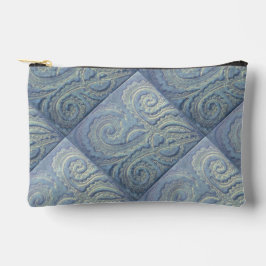 Kleiner Zipperblau-Brokade Zubehör Beutel