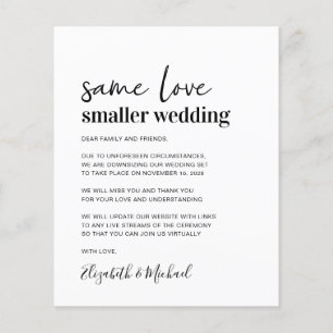 Kleinere Hochzeitsankündigung im Budget